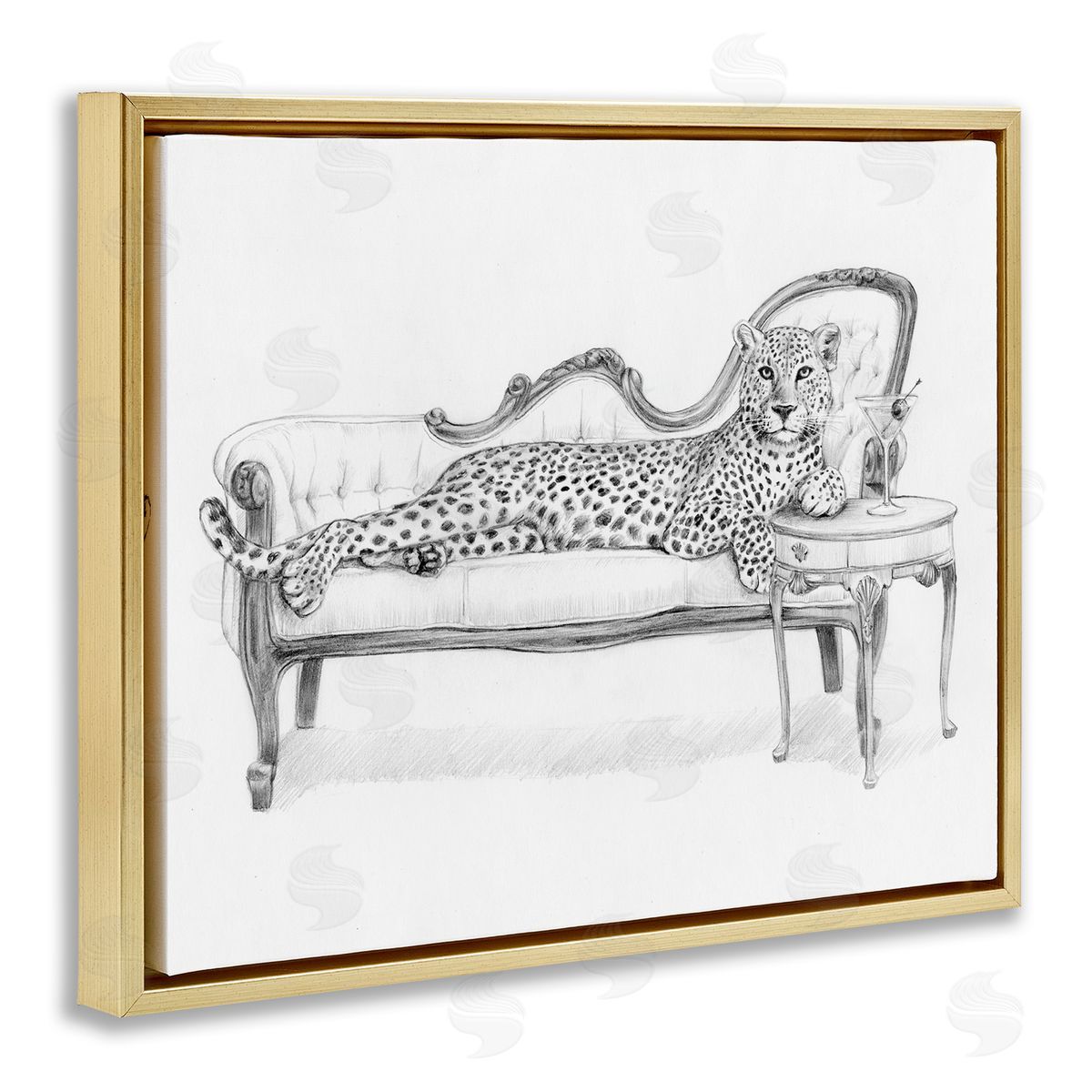Victoria Barnes Lounging Beast Cheetah Canvas Wall Art Print
