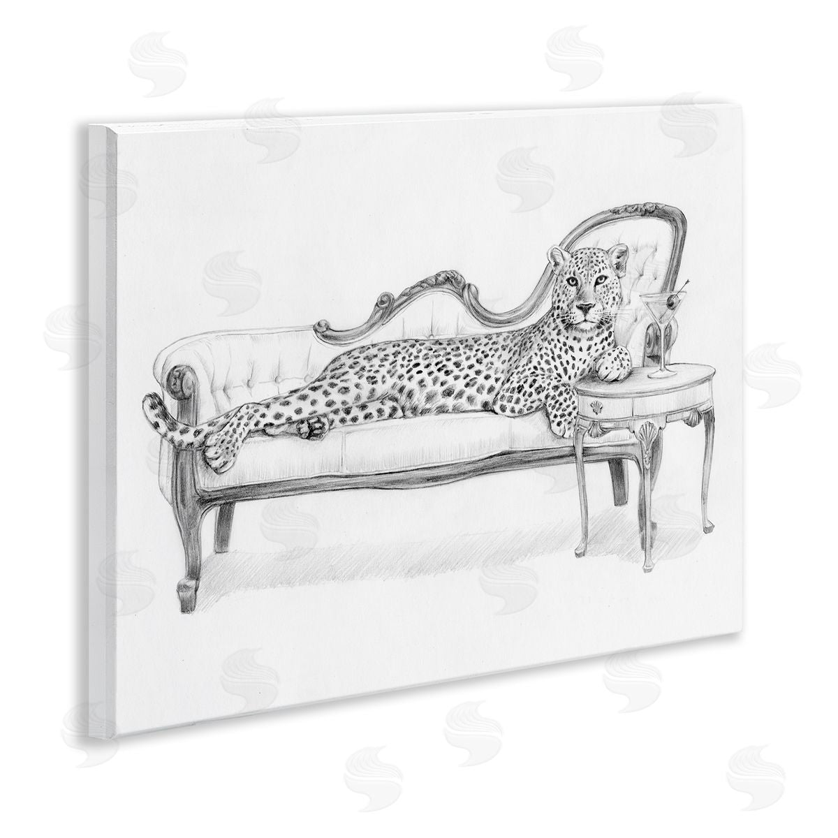 Victoria Barnes Lounging Beast Cheetah Canvas Wall Art Print