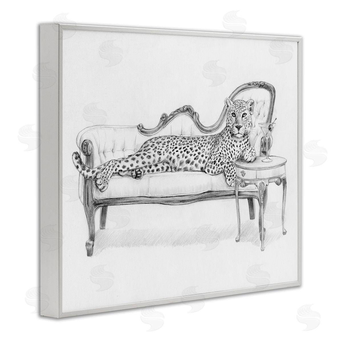 Victoria Barnes Lounging Beast Cheetah Canvas Wall Art Print