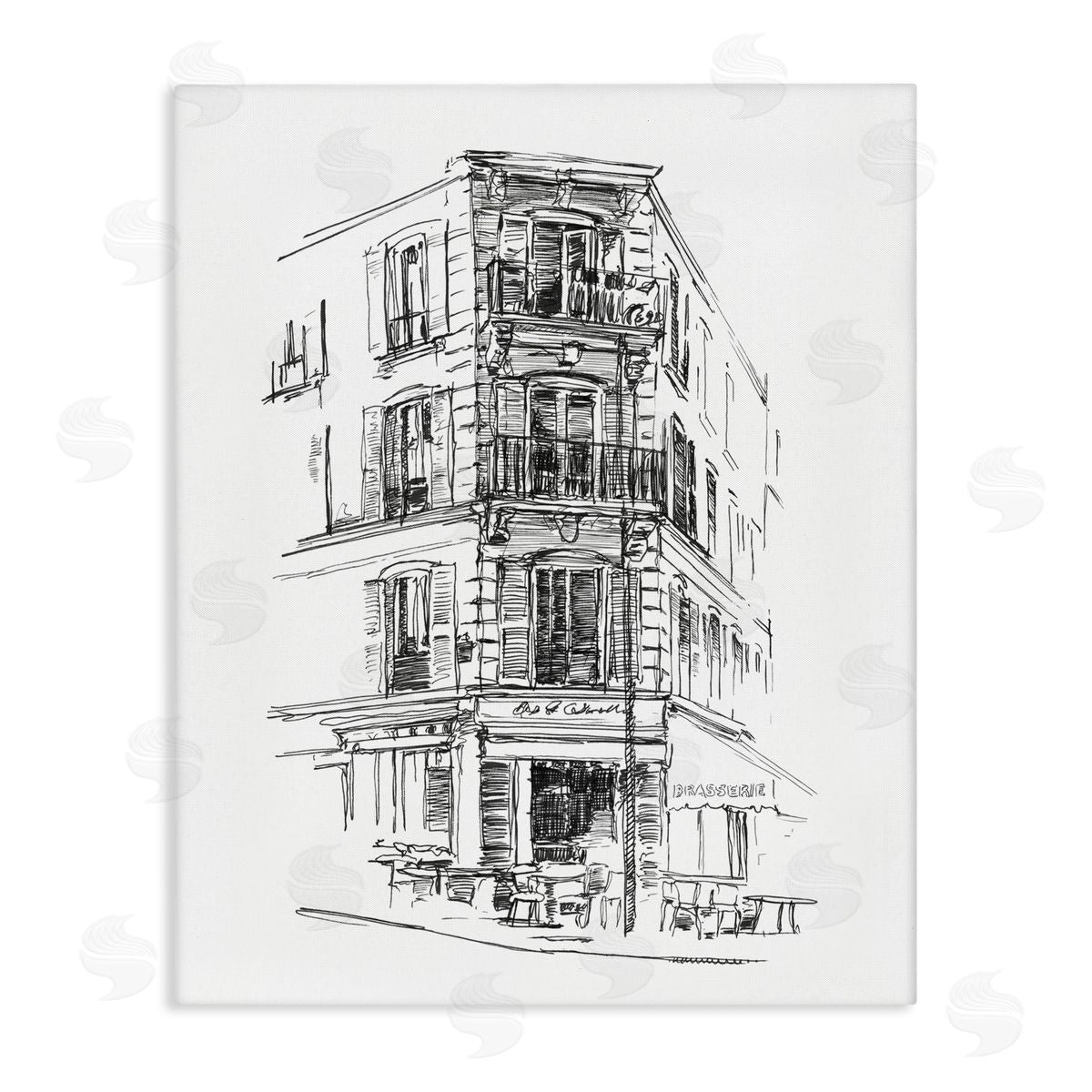 Ethan Harper Parisian Boulevard Study Canvas Wall Art Print