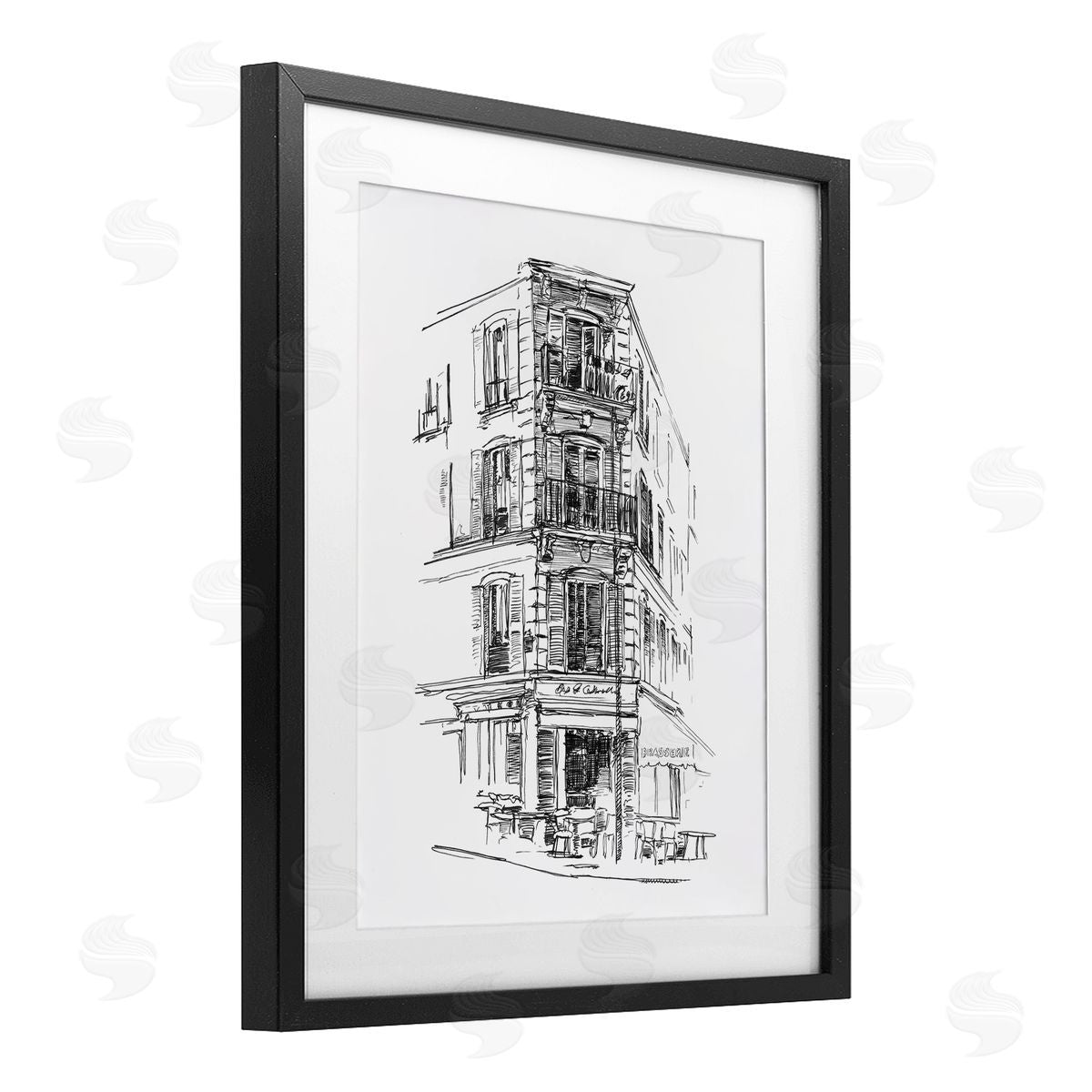 Ethan Harper Parisian Boulevard Study Canvas Wall Art Print