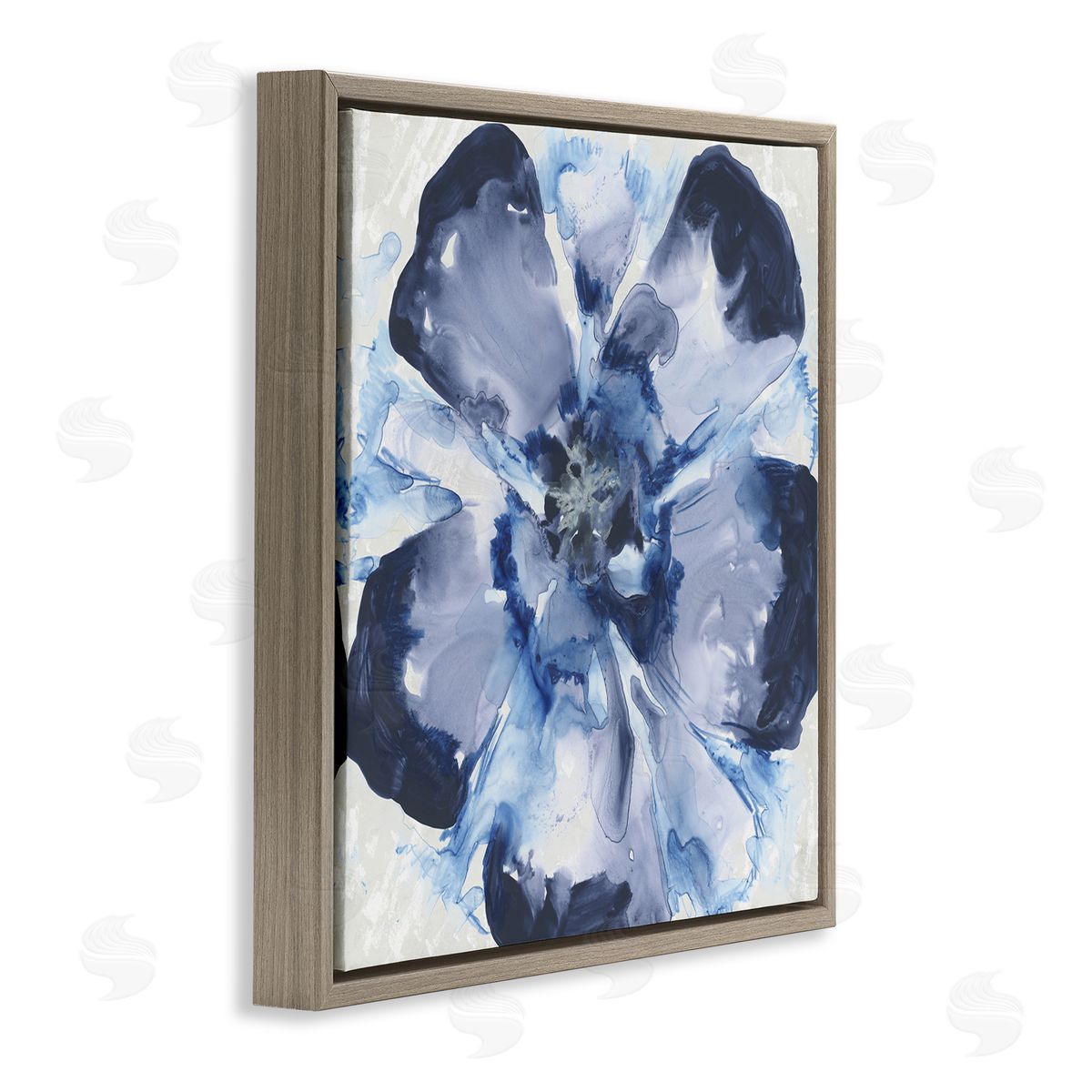 June Erica Vess Blue Glass Bloom Canvas Wall Art Print