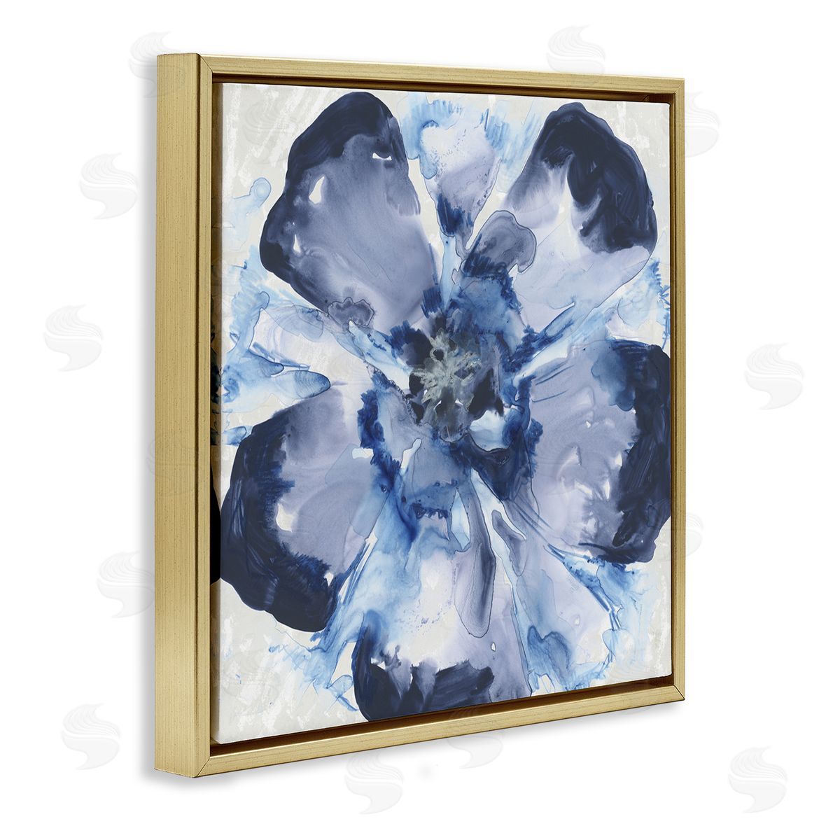 June Erica Vess Blue Glass Bloom Canvas Wall Art Print