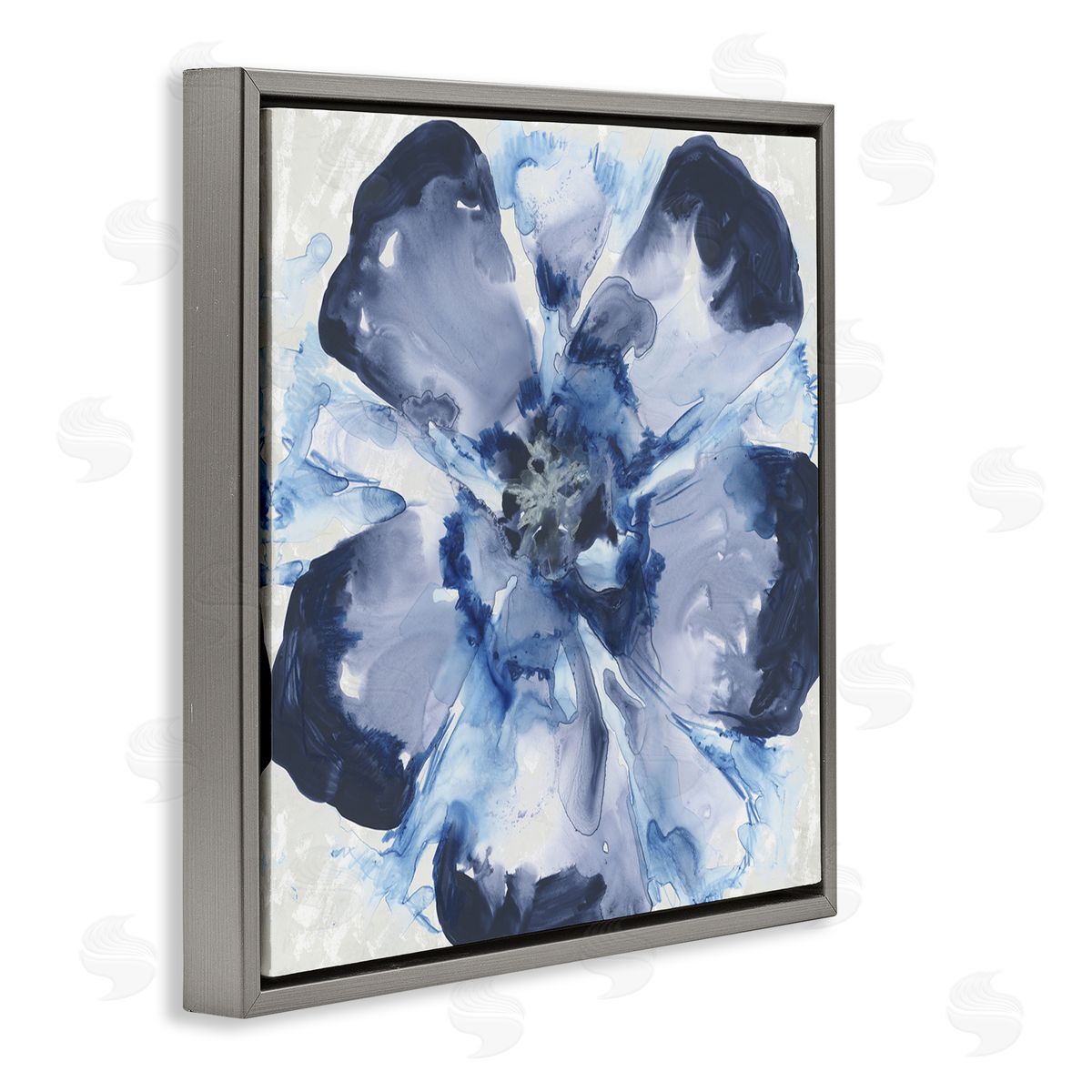 June Erica Vess Blue Glass Bloom Canvas Wall Art Print