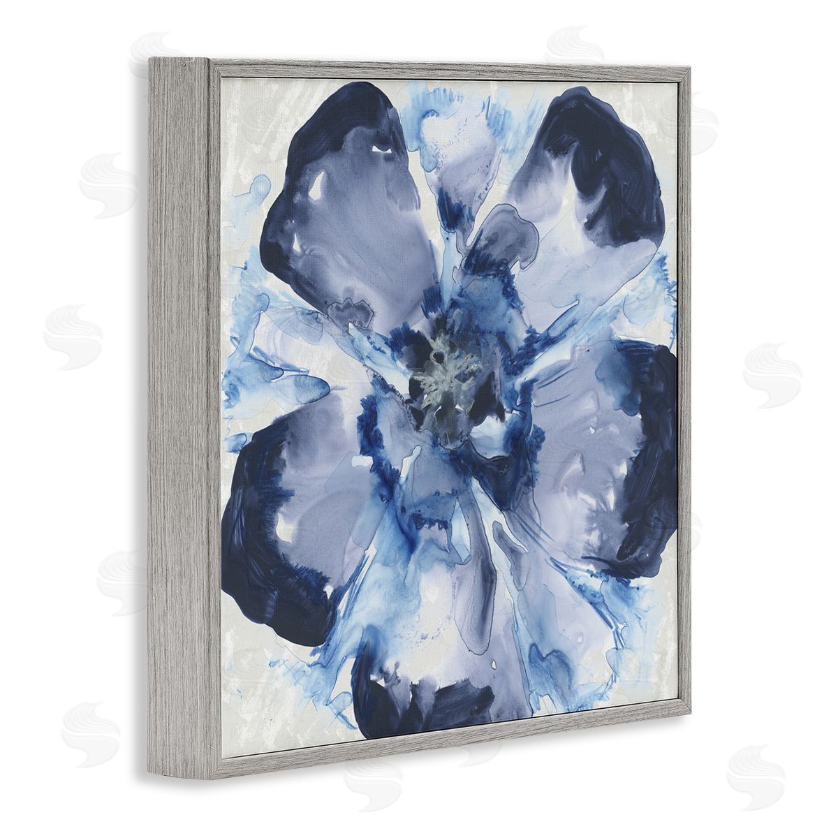 June Erica Vess Blue Glass Bloom Canvas Wall Art Print