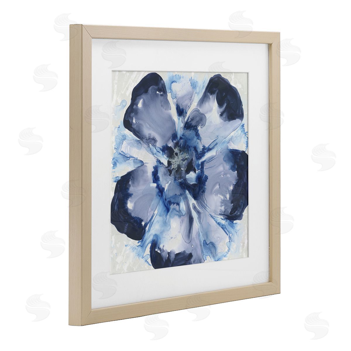 June Erica Vess Blue Glass Bloom Canvas Wall Art Print