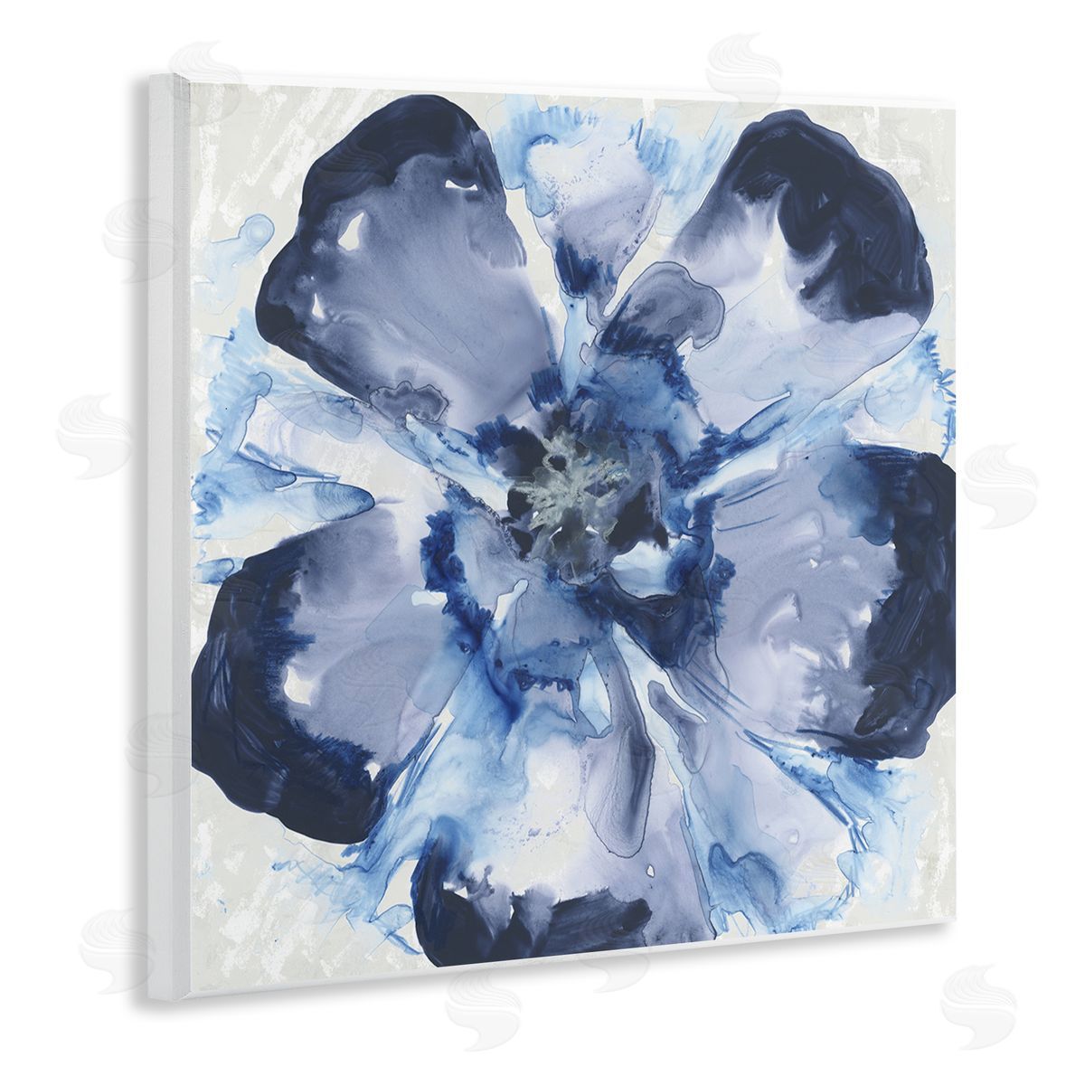 June Erica Vess Blue Glass Bloom Canvas Wall Art Print