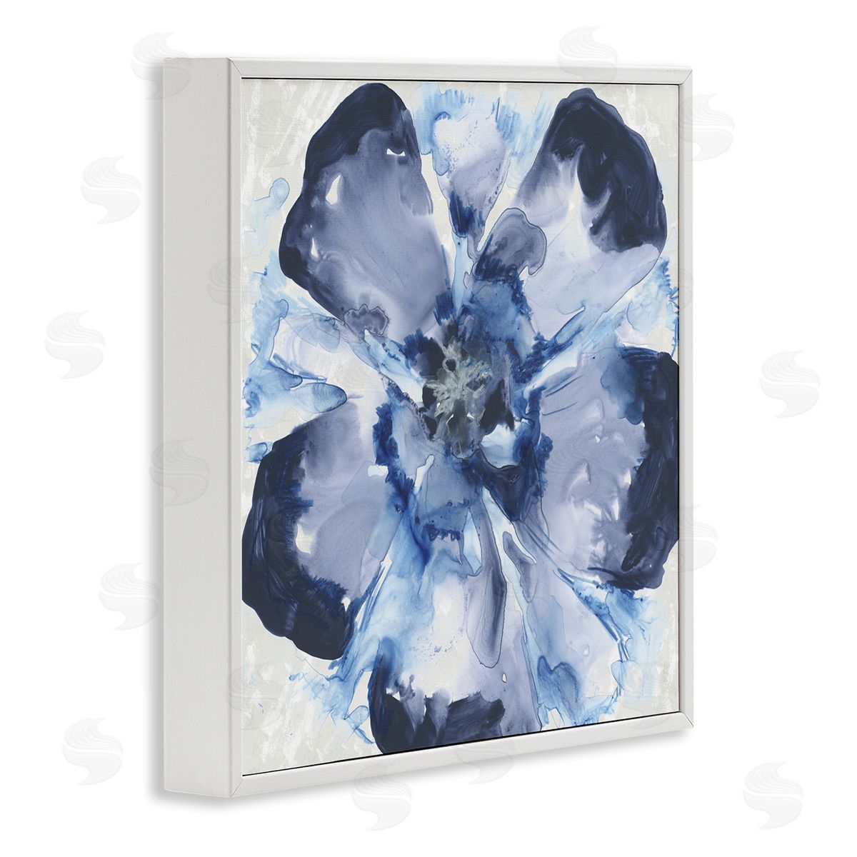 June Erica Vess Blue Glass Bloom Canvas Wall Art Print