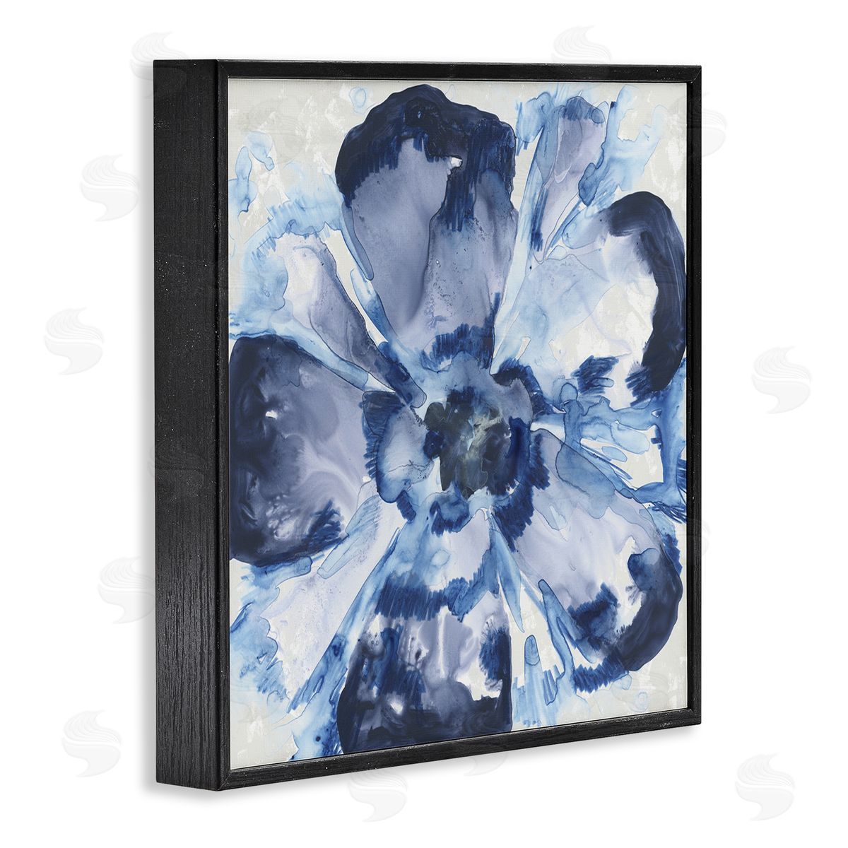 June Erica Vess Blue Glass Flower Canvas Wall Art Print