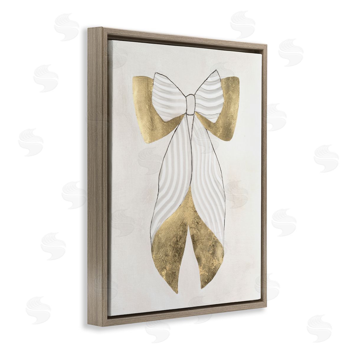 Vanna Lam Neutral Artful Bow Canvas Wall Art Print