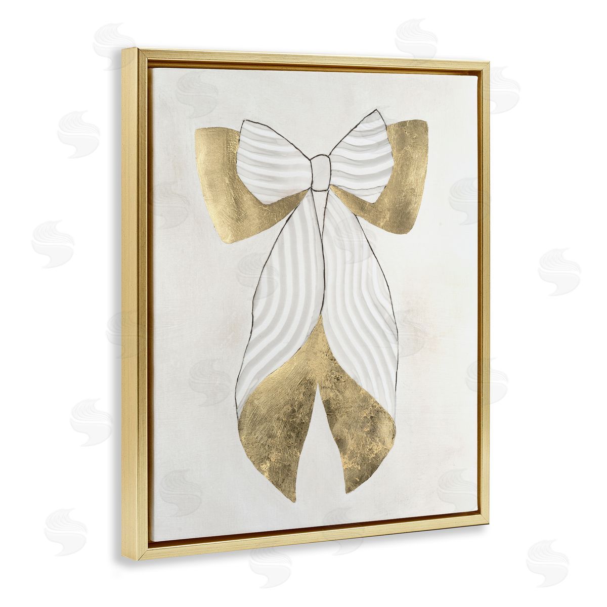 Vanna Lam Neutral Artful Bow Canvas Wall Art Print