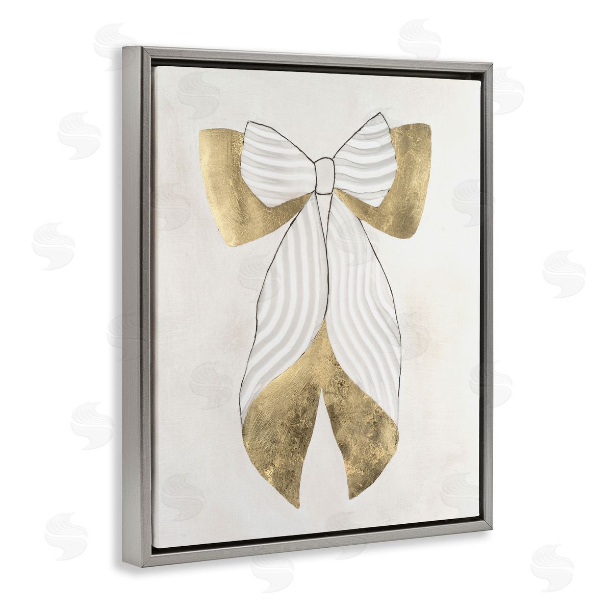 Vanna Lam Neutral Artful Bow Canvas Wall Art Print