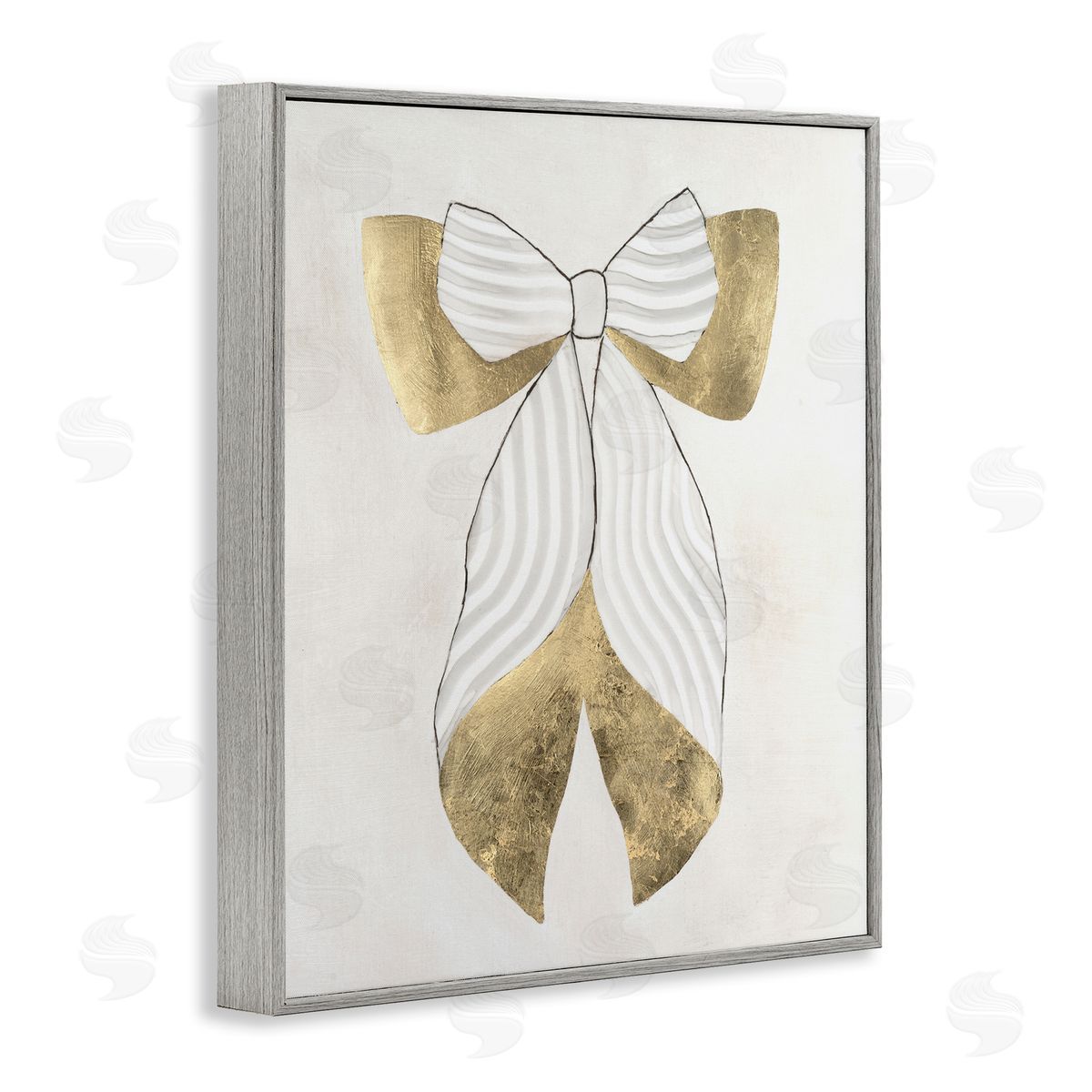 Vanna Lam Neutral Artful Bow Canvas Wall Art Print