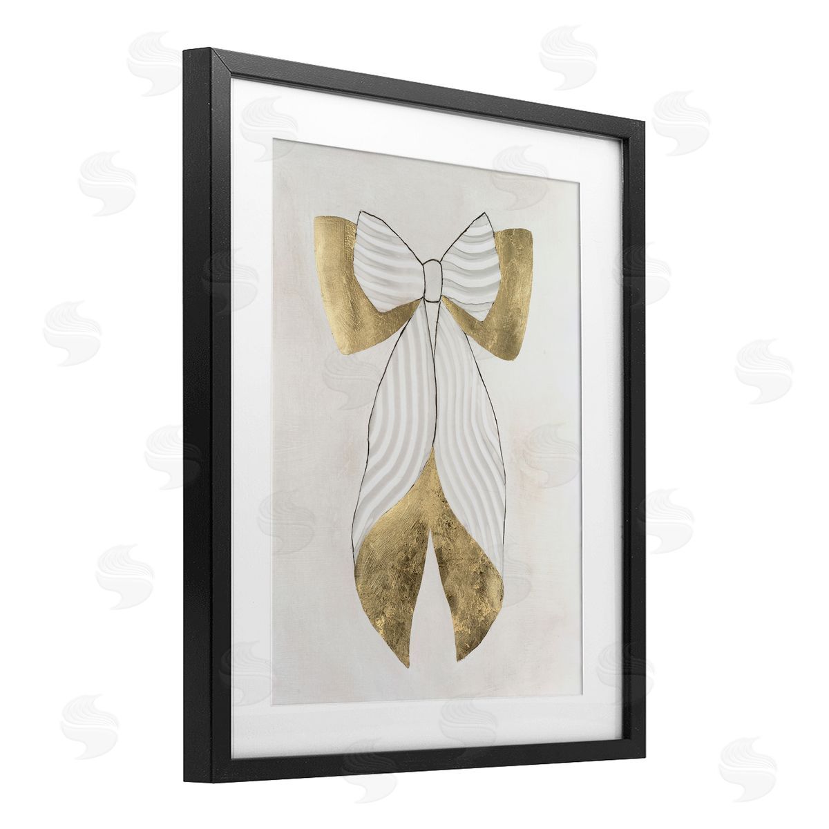 Vanna Lam Neutral Artful Bow Canvas Wall Art Print