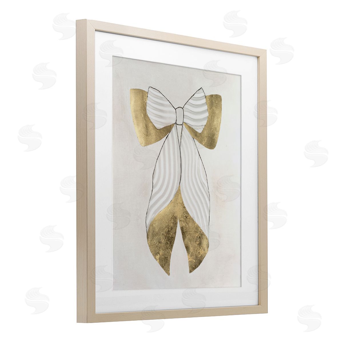 Vanna Lam Neutral Artful Bow Canvas Wall Art Print