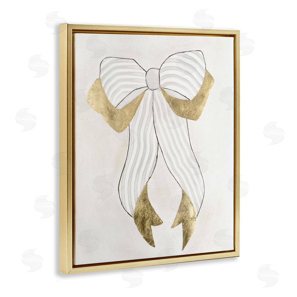 Vanna Lam Neutral Glam Ribbon Canvas Wall Art Print