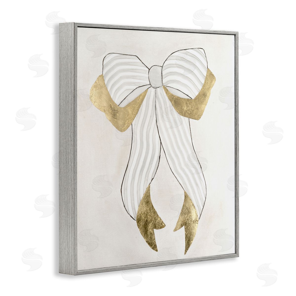 Vanna Lam Neutral Glam Ribbon Canvas Wall Art Print