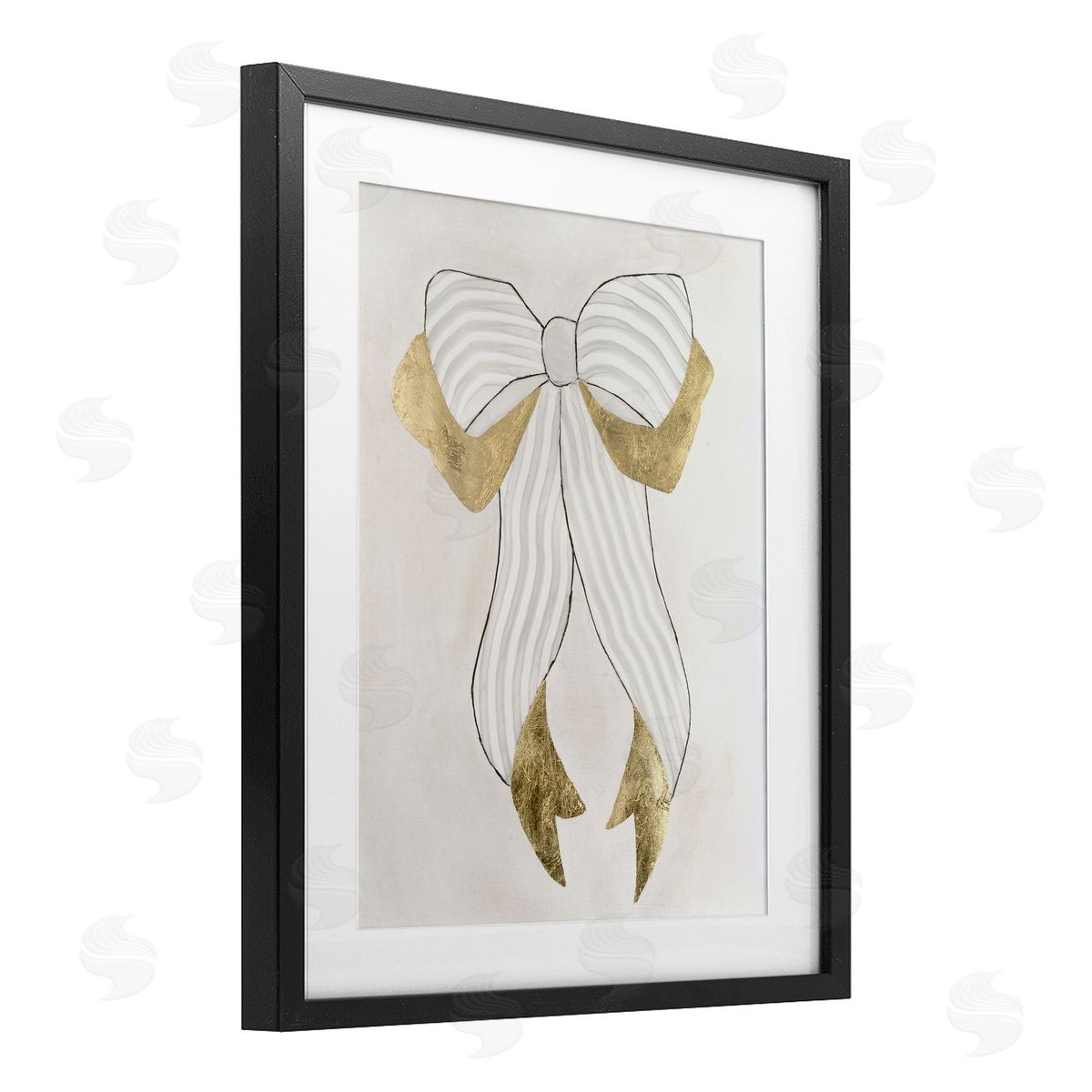 Vanna Lam Neutral Glam Ribbon Canvas Wall Art Print