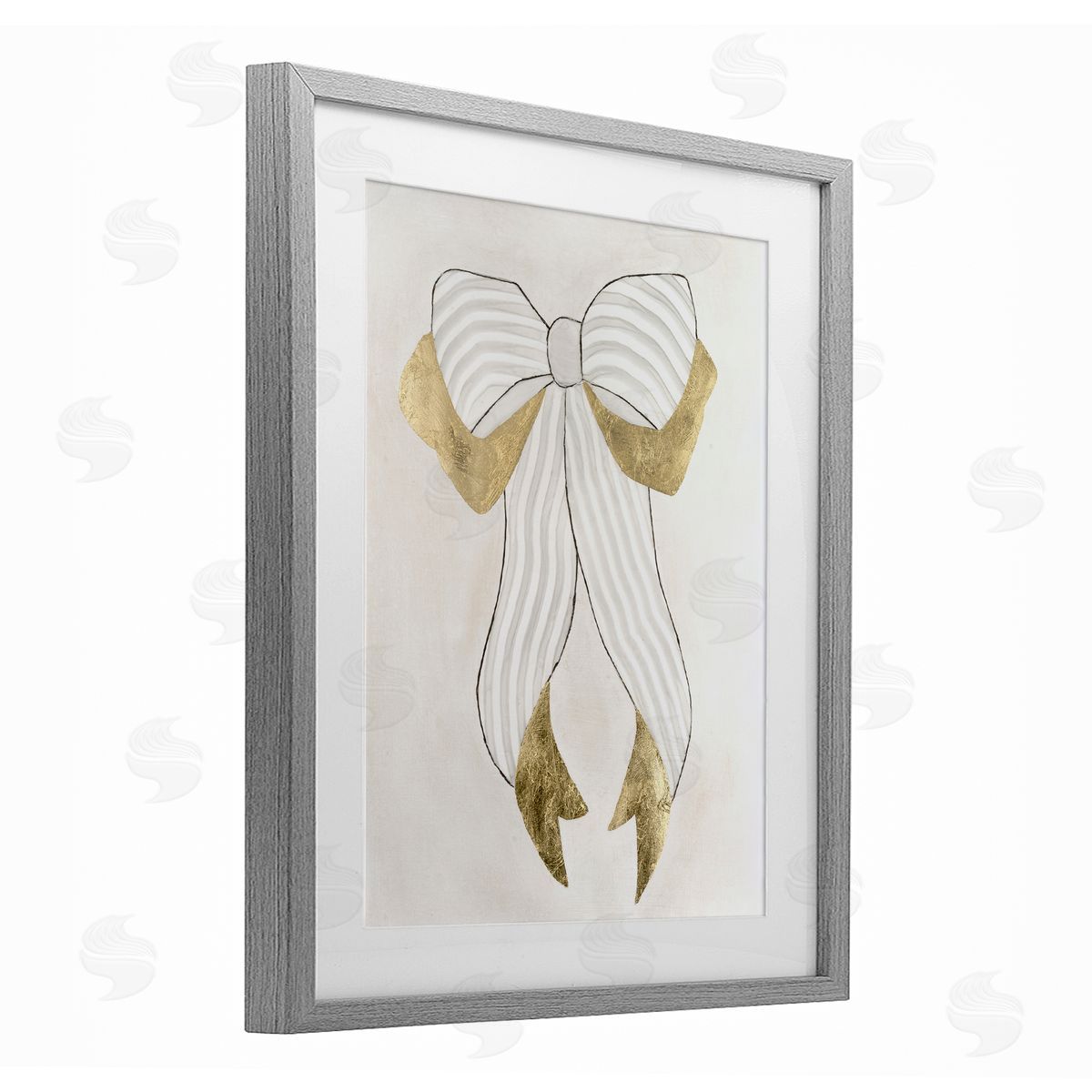 Vanna Lam Neutral Glam Ribbon Canvas Wall Art Print