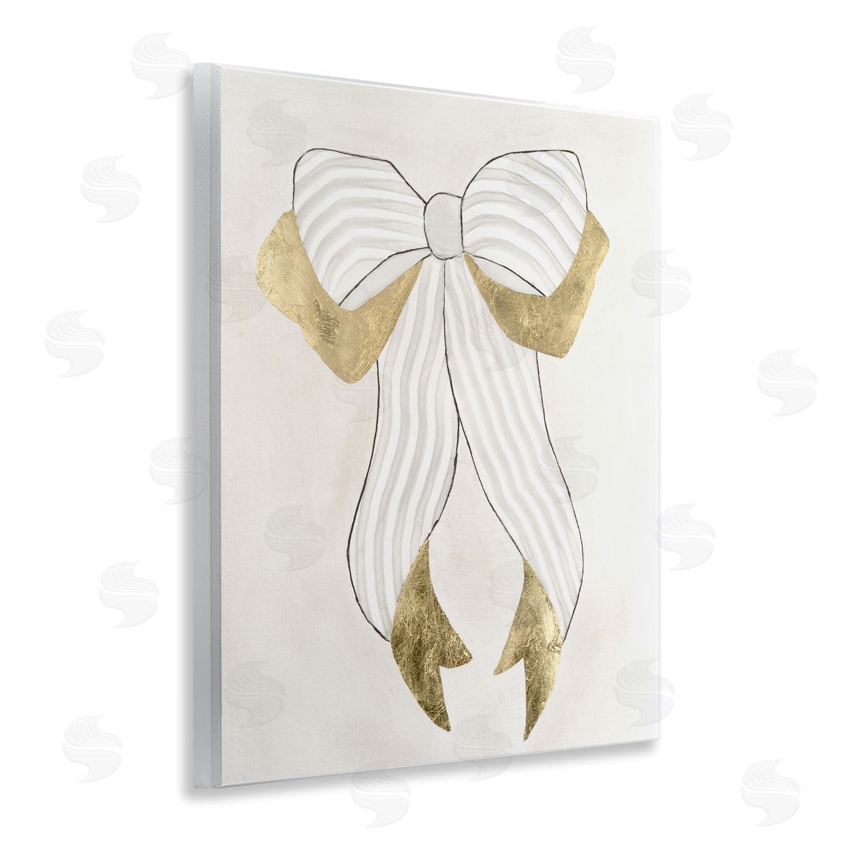 Vanna Lam Neutral Glam Ribbon Canvas Wall Art Print