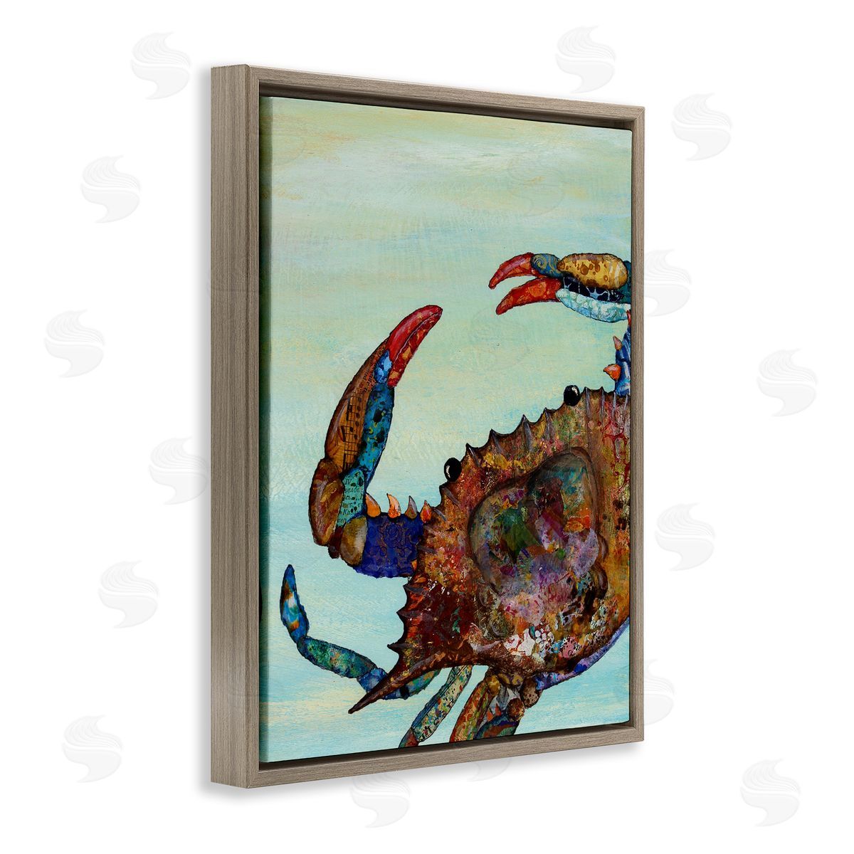 Lisa Morales Detailed Collage Crab Canvas Wall Art Print