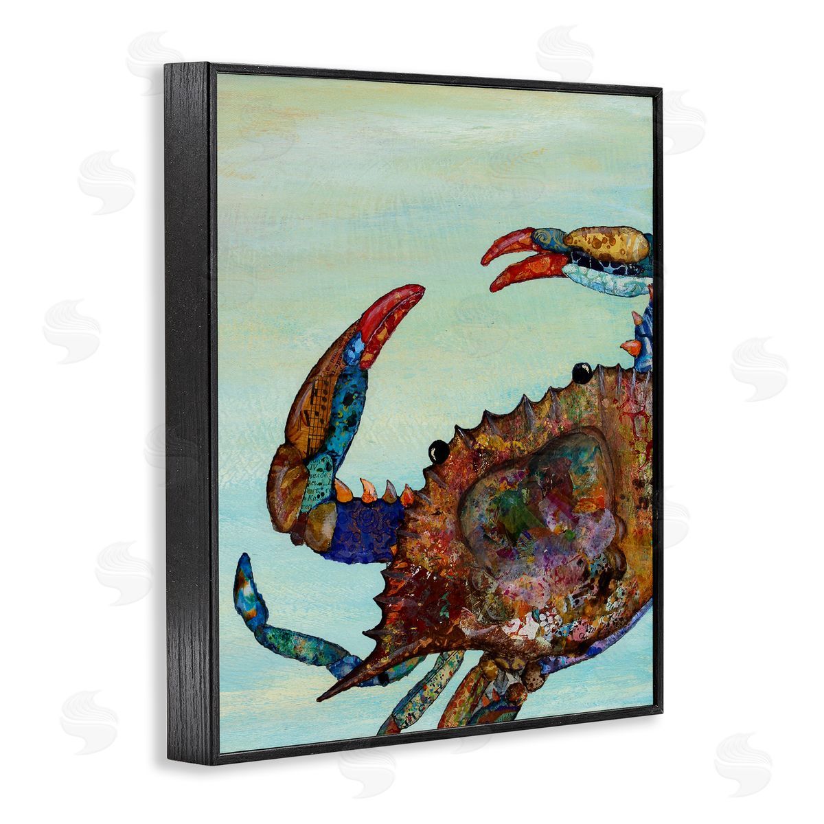 Lisa Morales Detailed Collage Crab Canvas Wall Art Print