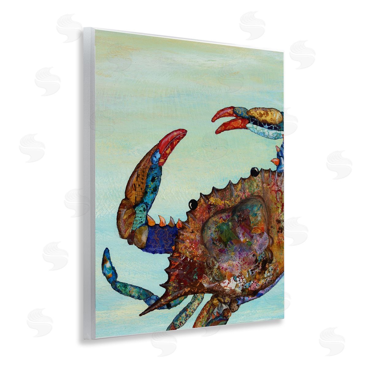Lisa Morales Detailed Collage Crab Canvas Wall Art Print