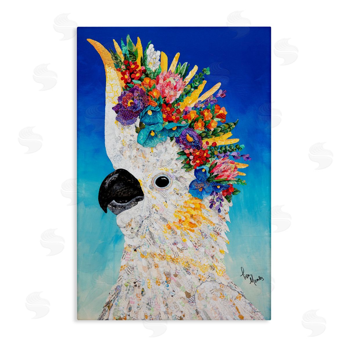 Lisa Morales Sulphur Crested Cockatoo Canvas Wall Art Print