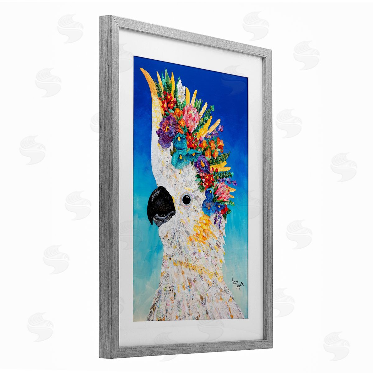 Lisa Morales Sulphur Crested Cockatoo Canvas Wall Art Print