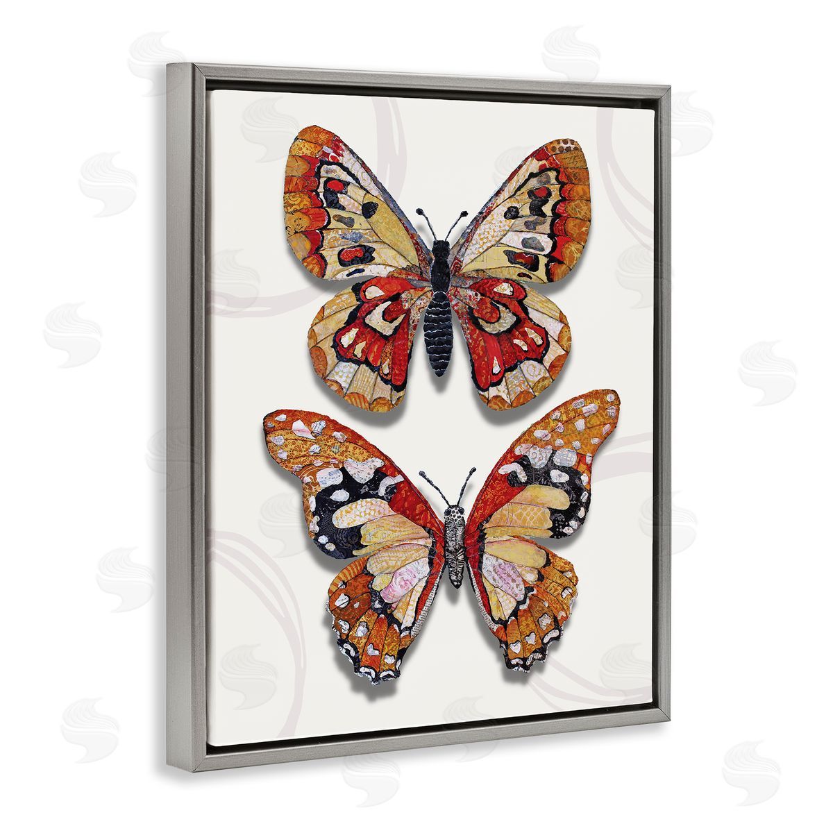 Lisa Morales Mosaic Pattern Butterfly Duo Canvas Wall Art Print