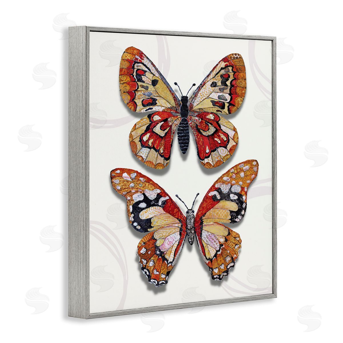 Lisa Morales Mosaic Pattern Butterfly Duo Canvas Wall Art Print
