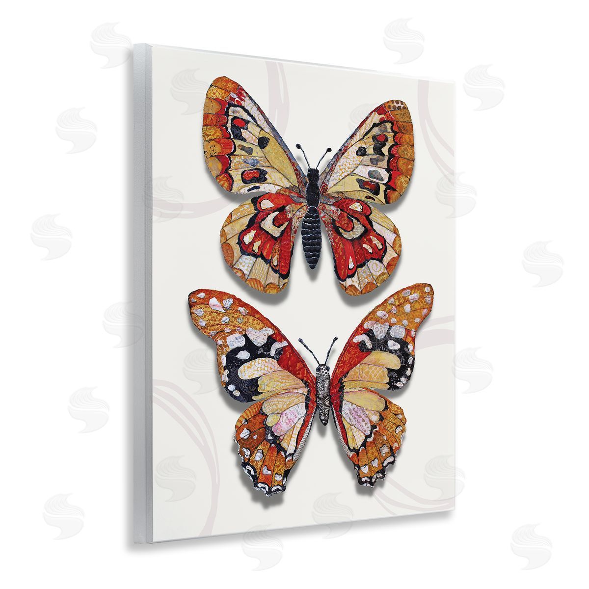 Lisa Morales Mosaic Pattern Butterfly Duo Canvas Wall Art Print