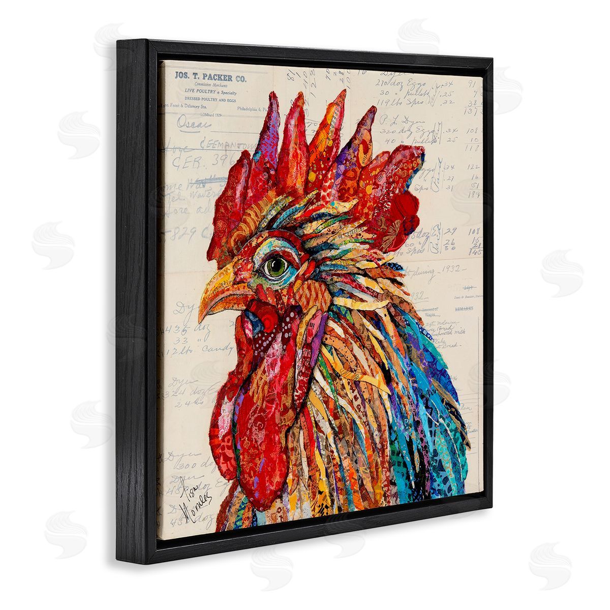 Lisa Morales Bold Patterned Rooster Canvas Wall Art Print