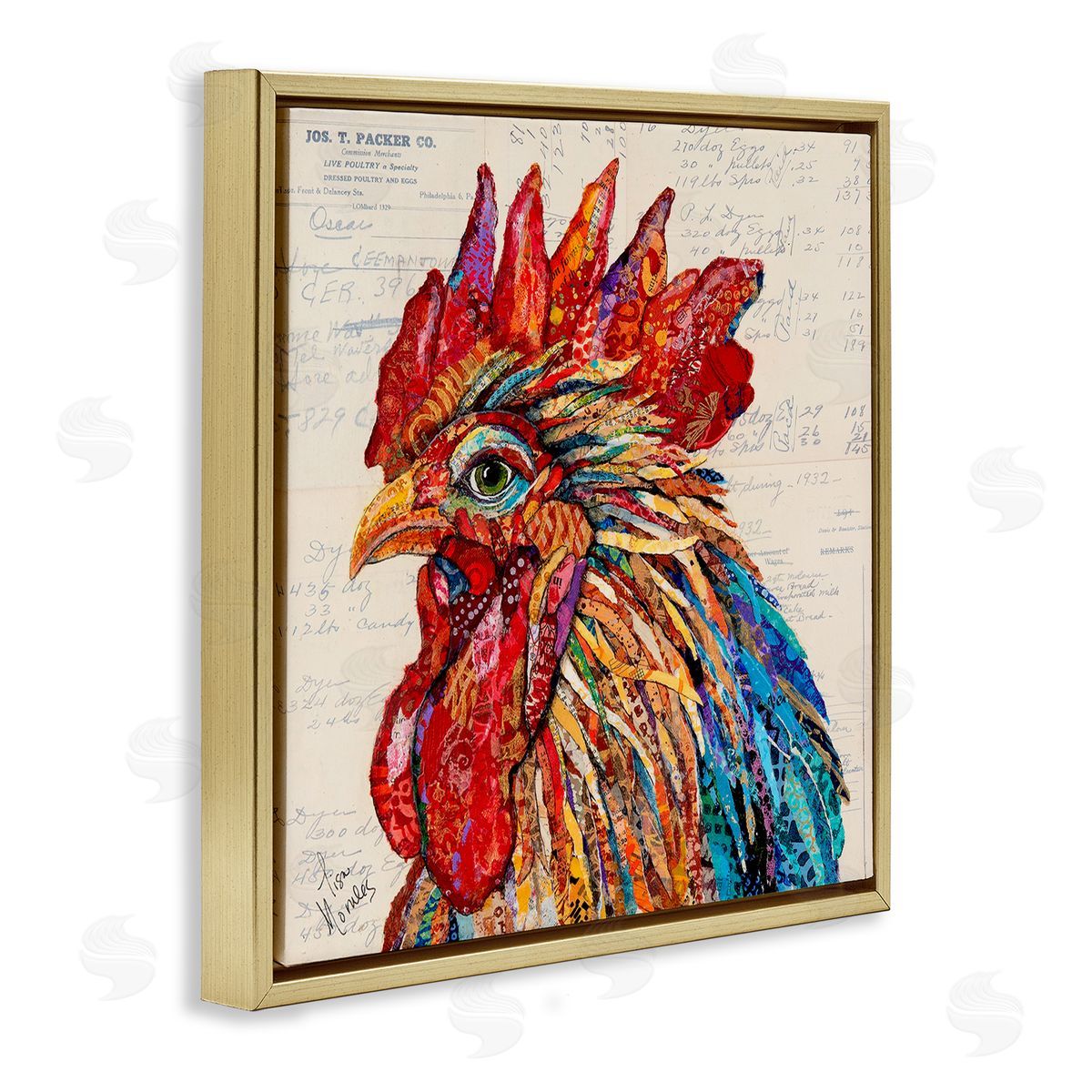 Lisa Morales Bold Patterned Rooster Canvas Wall Art Print
