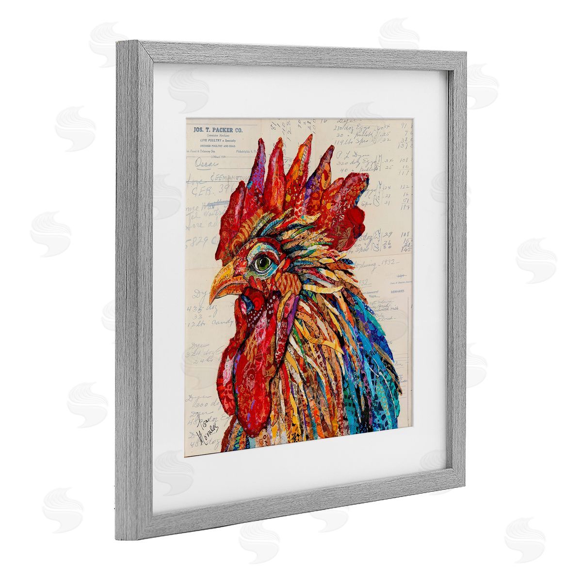 Lisa Morales Bold Patterned Rooster Canvas Wall Art Print