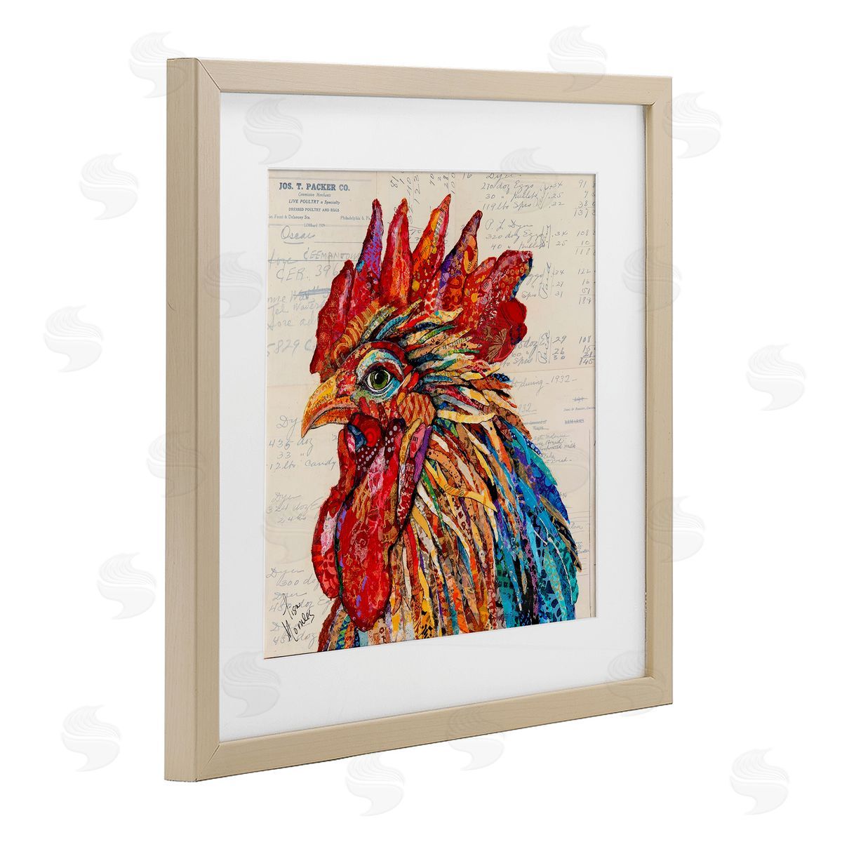 Lisa Morales Bold Patterned Rooster Canvas Wall Art Print