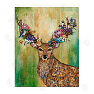 Lisa Morales | Red Deer Collaged Pattern
