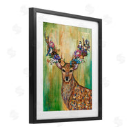 Lisa Morales | Red Deer Collaged Pattern
