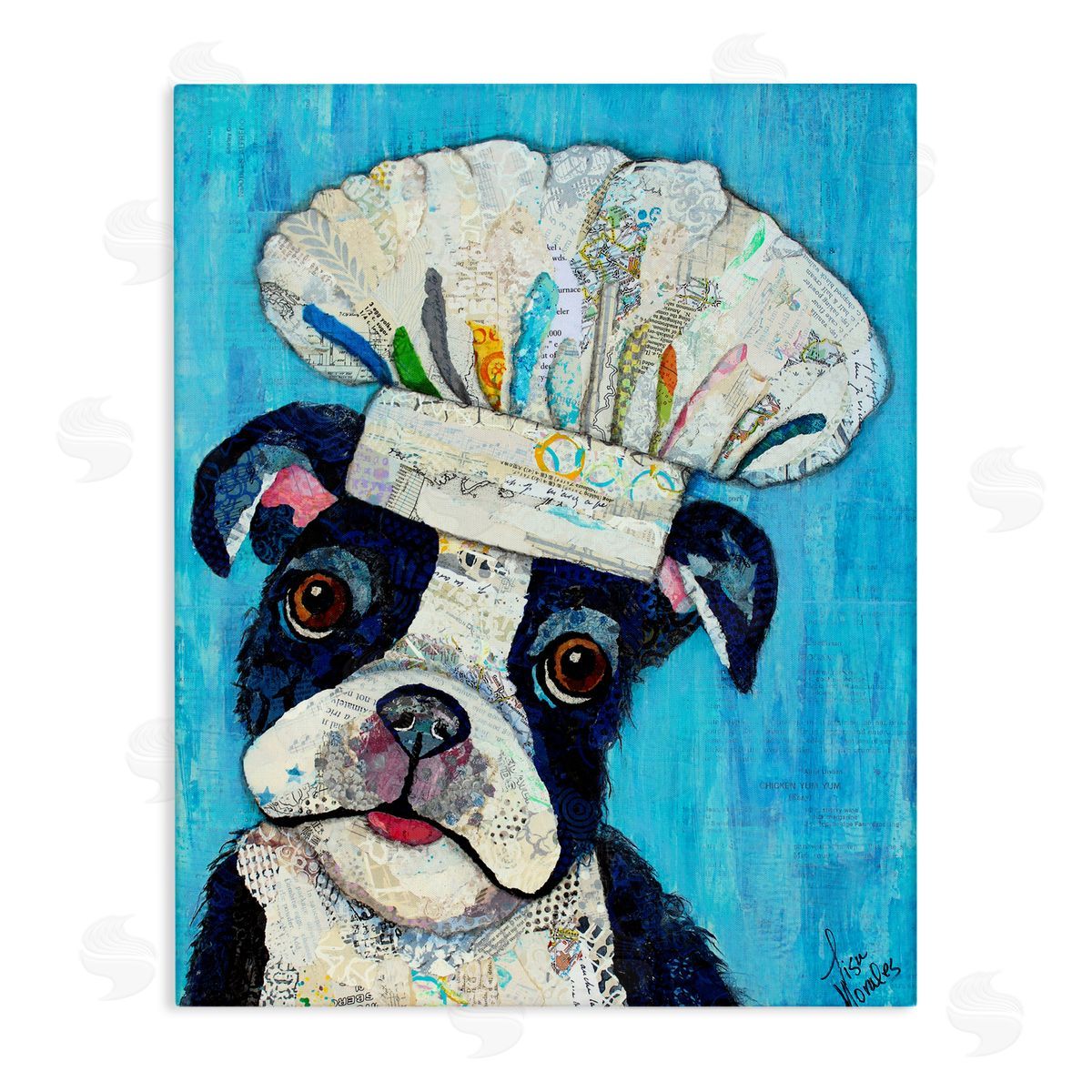 Lisa Morales Mix A Lot Chef Dog Canvas Wall Art Print