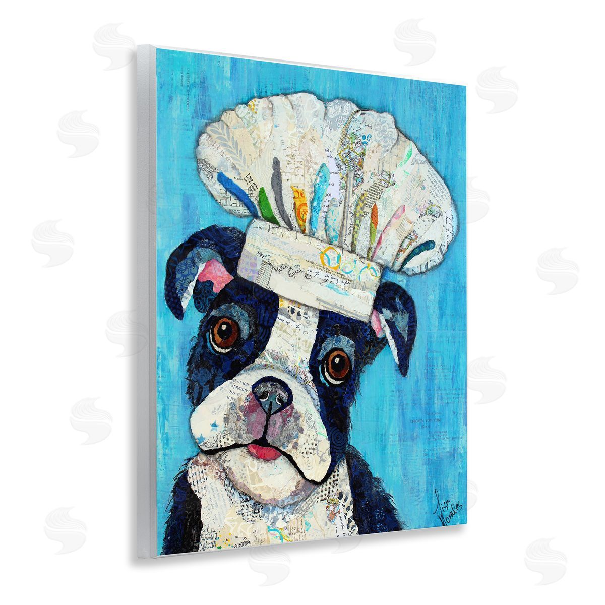 Lisa Morales Mix A Lot Chef Dog Canvas Wall Art Print