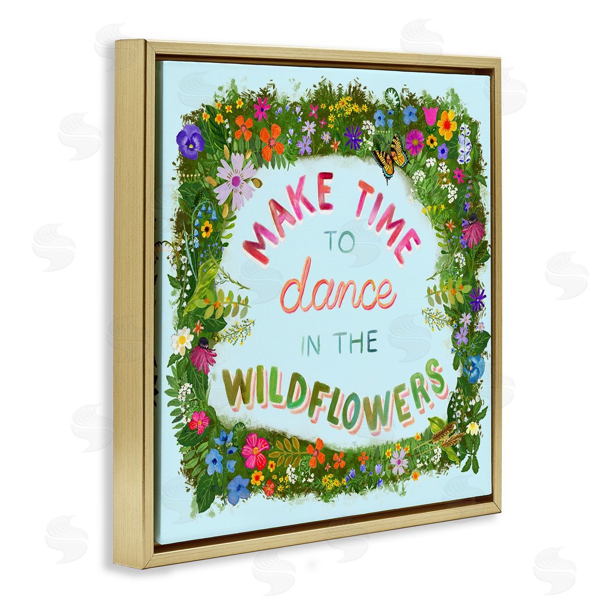 Glad You're Here Co. Make Time To Dance Wildflowers Canvas Wall Art Print
