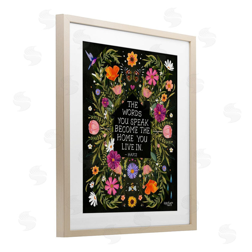 Glad You're Here Co. | Words You Speak Floral Quote