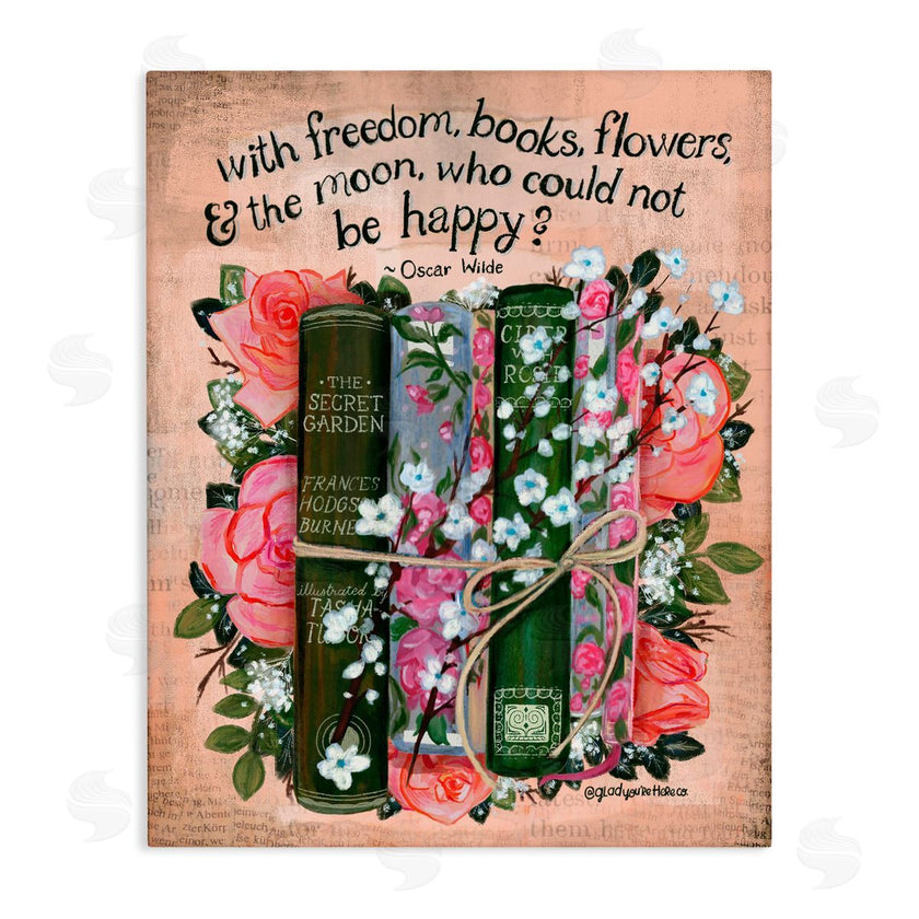 Glad You're Here Co. | Bookish Quote with Florals