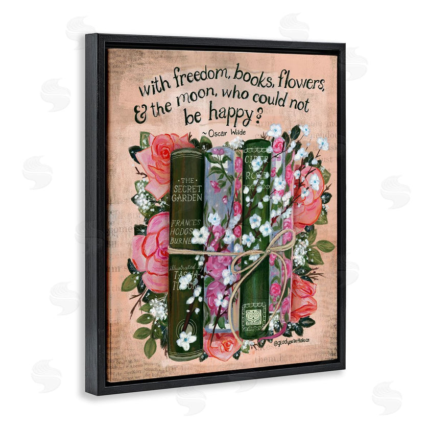 Glad You're Here Co. | Bookish Quote with Florals