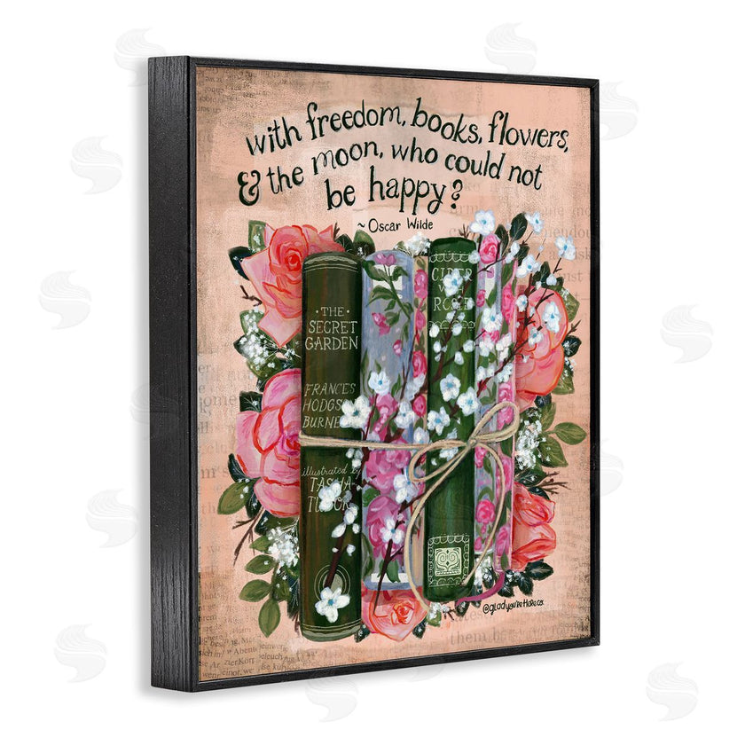 Glad You're Here Co. | Bookish Quote with Florals