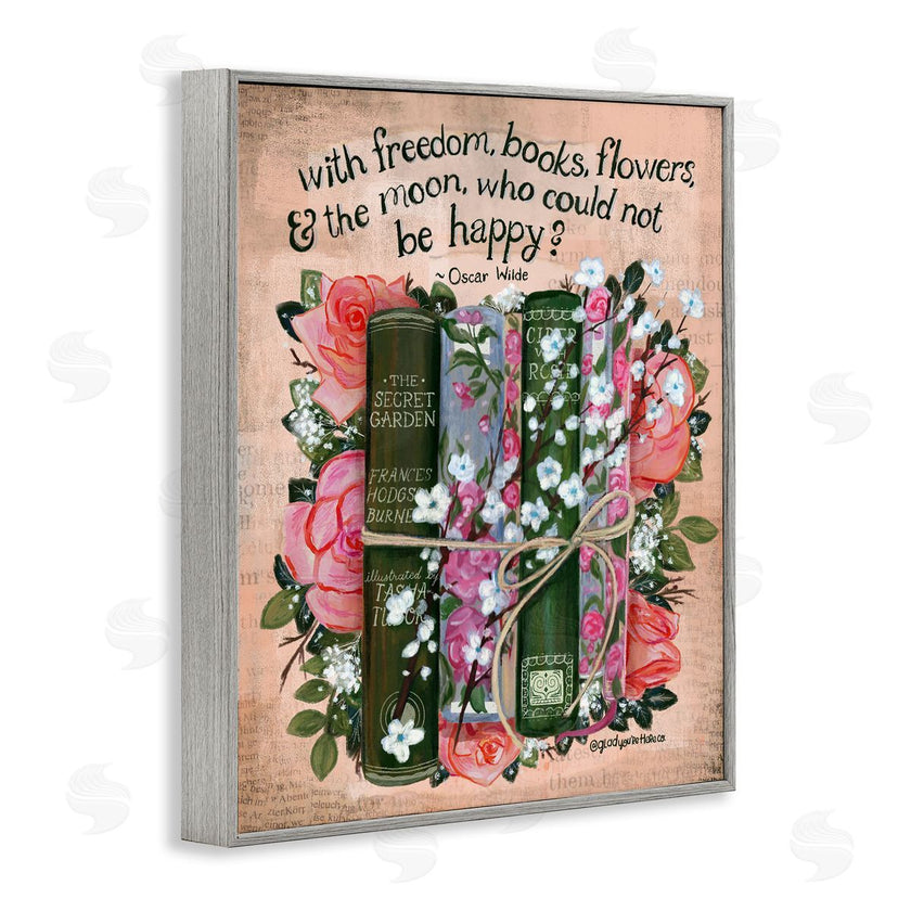 Glad You're Here Co. | Bookish Quote with Florals