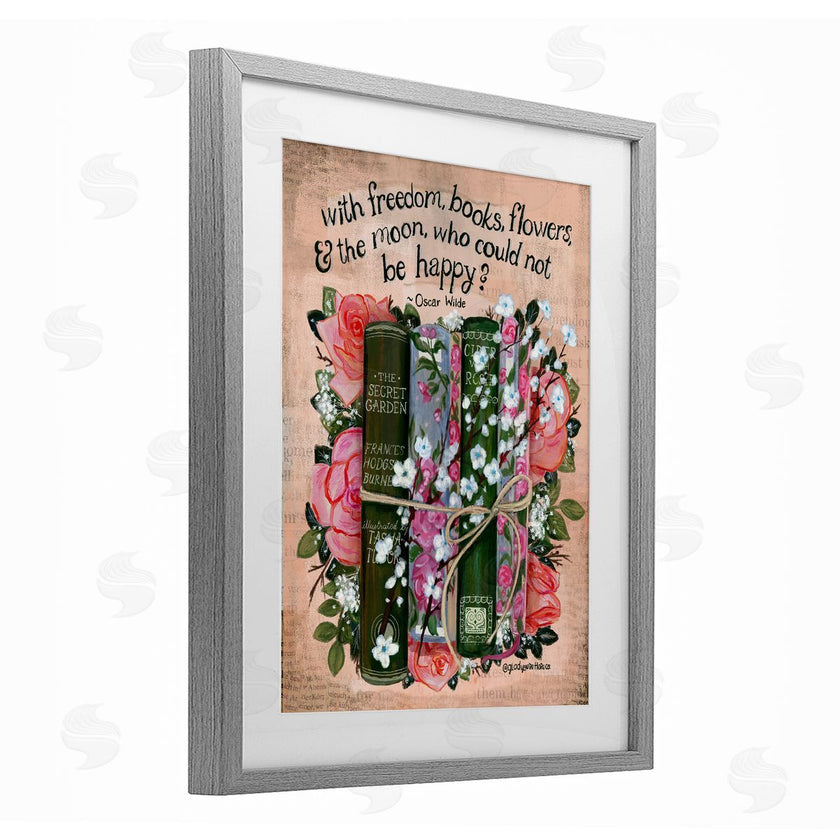 Glad You're Here Co. | Bookish Quote with Florals