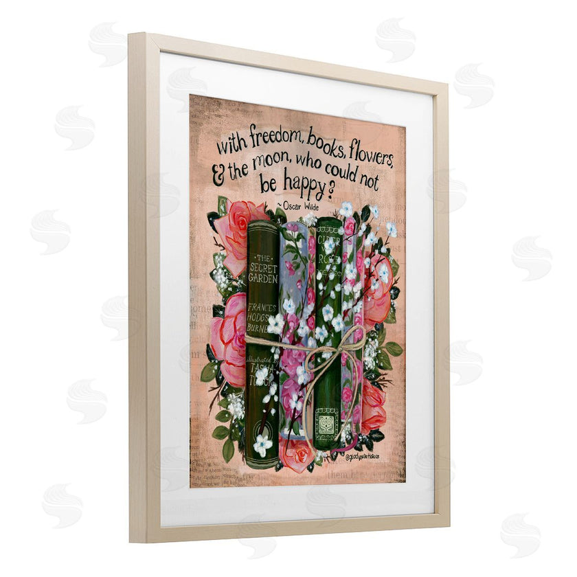 Glad You're Here Co. | Bookish Quote with Florals