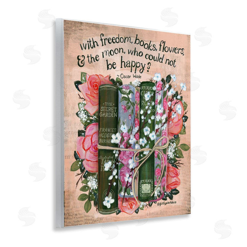 Glad You're Here Co. | Bookish Quote with Florals