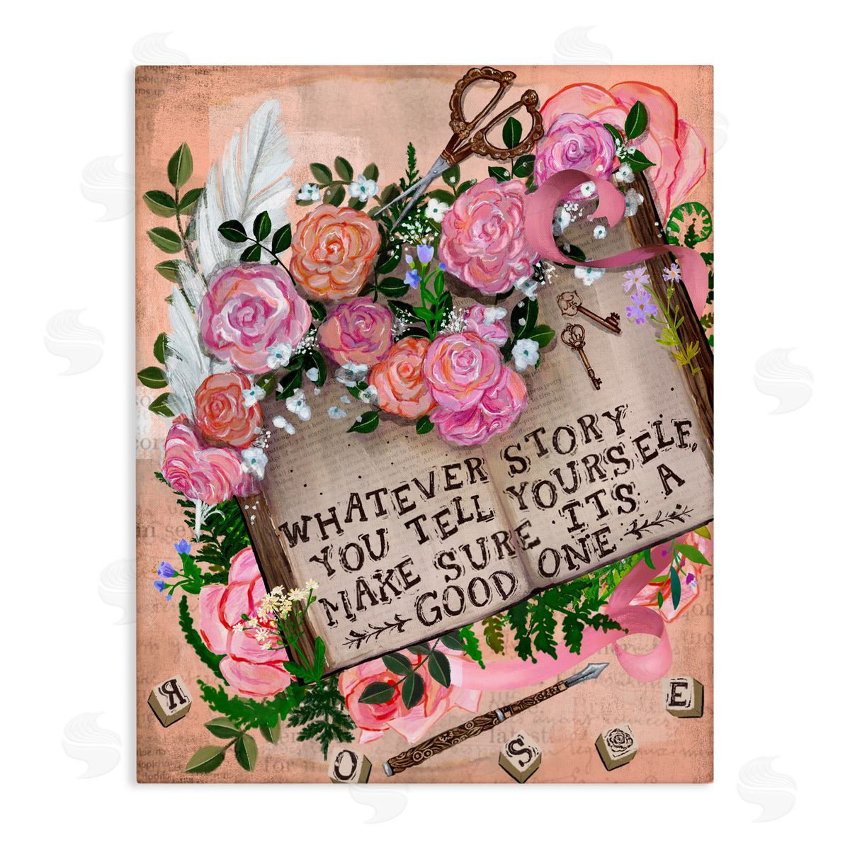 Glad You're Here Co. Tell Yourself A Good Story Canvas Wall Art Print